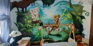 Mural Habitacion Rey Leon Simba Novia 300x100000